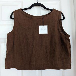 Seek Shelter Lou Crop tank in chestnut